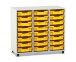 Flexeo Regal PRO, 3 Reihen, 24 Boxen Gr. S  (Zoom)