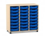 Flexeo Regal PRO, 3 Reihen, 24 Boxen Gr. S  (Zoom)