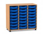 Flexeo Regal PRO, 3 Reihen, 24 Boxen Gr. S  (Zoom)