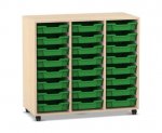 Flexeo Regal PRO, 3 Reihen, 24 Boxen Gr. S  (Zoom)