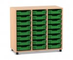 Flexeo Regal PRO, 3 Reihen, 24 Boxen Gr. S  (Zoom)