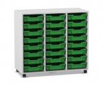 Flexeo Regal PRO, 3 Reihen, 24 Boxen Gr. S  (Zoom)