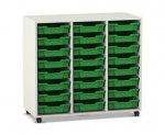 Flexeo Regal PRO, 3 Reihen, 24 Boxen Gr. S  (Zoom)