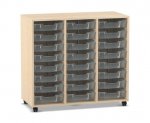 Flexeo Regal PRO, 3 Reihen, 24 Boxen Gr. S  (Zoom)