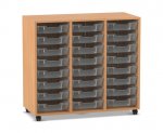 Flexeo Regal PRO, 3 Reihen, 24 Boxen Gr. S  (Zoom)