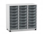 Flexeo Regal PRO, 3 Reihen, 24 Boxen Gr. S  (Zoom)