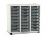 Flexeo Regal PRO, 3 Reihen, 24 Boxen Gr. S  (Zoom)