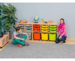 Flexeo Regal PRO, 3 Reihen, 3 S-Boxen, 3 M-Boxen, 3 fahrbare XL-Boxen  (Zoom)