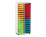 Flexeo Regal, 2 Reihen, 28 kleine Boxen  (Zoom)