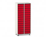 Flexeo Regal, 2 Reihen, 28 kleine Boxen  (Zoom)