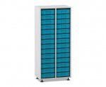 Flexeo Regal, 2 Reihen, 28 kleine Boxen  (Zoom)