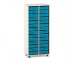 Flexeo Regal, 2 Reihen, 28 kleine Boxen  (Zoom)