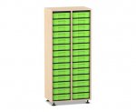 Flexeo Regal, 2 Reihen, 28 kleine Boxen  (Zoom)