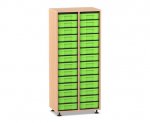 Flexeo Regal, 2 Reihen, 28 kleine Boxen  (Zoom)