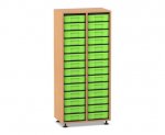 Flexeo Regal, 2 Reihen, 28 kleine Boxen  (Zoom)