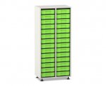 Flexeo Regal, 2 Reihen, 28 kleine Boxen  (Zoom)