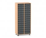 Flexeo Regal, 2 Reihen, 28 kleine Boxen  (Zoom)