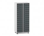 Flexeo Regal, 2 Reihen, 28 kleine Boxen  (Zoom)