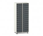 Flexeo Regal, 2 Reihen, 28 kleine Boxen  (Zoom)