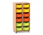 Flexeo Regal PRO, 2 Reihen, 12 Boxen Gr. M  (Zoom)