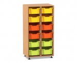 Flexeo Regal PRO, 2 Reihen, 12 Boxen Gr. M  (Zoom)