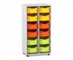 Flexeo Regal PRO, 2 Reihen, 12 Boxen Gr. M  (Zoom)