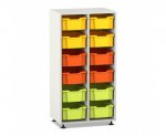 Flexeo Regal PRO, 2 Reihen, 12 Boxen Gr. M  (Zoom)