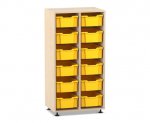 Flexeo Regal PRO, 2 Reihen, 12 Boxen Gr. M  (Zoom)