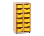 Flexeo Regal PRO, 2 Reihen, 12 Boxen Gr. M  (Zoom)