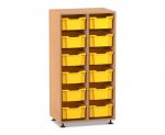 Flexeo Regal PRO, 2 Reihen, 12 Boxen Gr. M  (Zoom)