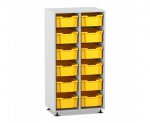 Flexeo Regal PRO, 2 Reihen, 12 Boxen Gr. M  (Zoom)