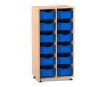 Flexeo Regal PRO, 2 Reihen, 12 Boxen Gr. M  (Zoom)