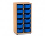 Flexeo Regal PRO, 2 Reihen, 12 Boxen Gr. M  (Zoom)