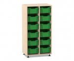 Flexeo Regal PRO, 2 Reihen, 12 Boxen Gr. M  (Zoom)
