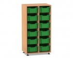 Flexeo Regal PRO, 2 Reihen, 12 Boxen Gr. M  (Zoom)