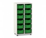 Flexeo Regal PRO, 2 Reihen, 12 Boxen Gr. M  (Zoom)