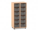 Flexeo Regal PRO, 2 Reihen, 12 Boxen Gr. M  (Zoom)