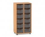Flexeo Regal PRO, 2 Reihen, 12 Boxen Gr. M  (Zoom)