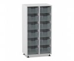 Flexeo Regal PRO, 2 Reihen, 12 Boxen Gr. M  (Zoom)