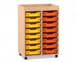 Flexeo Regal PRO, 2 Reihen, 16 Boxen Gr. S, Aufkantung  (Zoom)