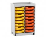 Flexeo Regal PRO, 2 Reihen, 16 Boxen Gr. S, Aufkantung  (Zoom)