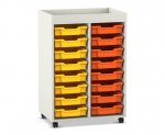 Flexeo Regal PRO, 2 Reihen, 16 Boxen Gr. S, Aufkantung  (Zoom)