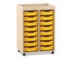 Flexeo Regal PRO, 2 Reihen, 16 Boxen Gr. S, Aufkantung  (Zoom)
