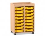 Flexeo Regal PRO, 2 Reihen, 16 Boxen Gr. S, Aufkantung  (Zoom)