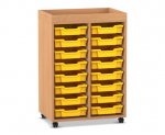 Flexeo Regal PRO, 2 Reihen, 16 Boxen Gr. S, Aufkantung  (Zoom)