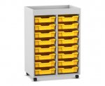 Flexeo Regal PRO, 2 Reihen, 16 Boxen Gr. S, Aufkantung  (Zoom)