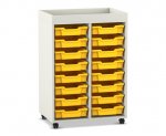 Flexeo Regal PRO, 2 Reihen, 16 Boxen Gr. S, Aufkantung  (Zoom)