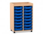 Flexeo Regal PRO, 2 Reihen, 16 Boxen Gr. S, Aufkantung  (Zoom)