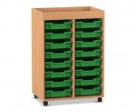 Flexeo Regal PRO, 2 Reihen, 16 Boxen Gr. S, Aufkantung  (Zoom)