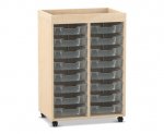 Flexeo Regal PRO, 2 Reihen, 16 Boxen Gr. S, Aufkantung  (Zoom)